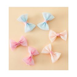Pine Kids Free Size Bow & Butterfly Clips Pack of 6- Multicolor