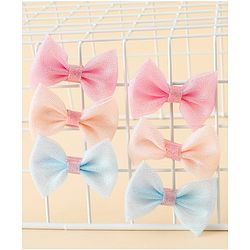 Pine Kids Free Size Bow & Butterfly Clips Pack of 6- Multicolor