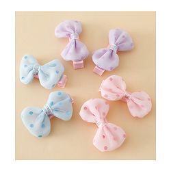 Pine Kids Free Size Bow & Butterfly Clips Pack Of 6 - Multicolor