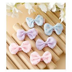 Pine Kids Free Size Bow & Butterfly Clips Pack Of 6 - Multicolor