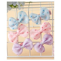 Pine Kids Free Size Bow & Butterfly Clips Pack Of 6 - Multicolor
