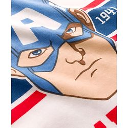 Pine Kids Marvel 100% Cotton Knit Drop Shoulder Half Sleeves Striped T-Shirt With Avengers Graphic Pack Of 2 - Multicolour