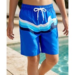 Pine Active Striped Swimming Trunk - Blue