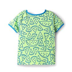 Pine Kids Cotton Knit Half Sleeves Co-ords T-Shirt & Shorts Night Suit with Watermelon Print - Green