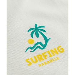 Pine Kids 100% Cotton Knit Half Sleeves Beach Theme Printed T-Shirt - White