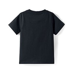 Pine Kids Cotton Knit T-Shirts Half Sleeves Round Neck Graphic Jet Black 4-5 Years