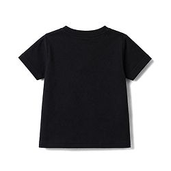 Pine Kids Cotton Knit T-Shirt Sports Graphic Print Round Neck Half Sleeves  Black 4-5 Years