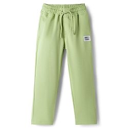 Pine Kids Ottoman Knit Half Sleeves Solid Color T-Shirt & Lounge Pant Set - Light Green