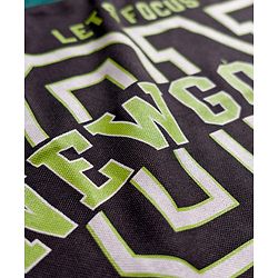 Pine Active Knit Drop Shoulder Half Sleeves T-Shirt with Front& Back Text Print- Dark Green