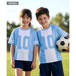 Pine Active Knit Drop Shoulder Raglan Half Sleeves T-Shirt with Numerical Print - Light Blue