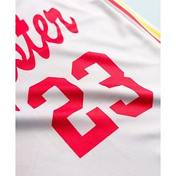 Pine Active Knit Sleeveless T-Shirt with Hoopster Print - White