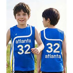 Pine Active Knit Sleeveless T-Shirt With Number Print - Navy Blue