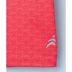 Pine Active Knit Half Raglan Sleeves T-Shirt With Soccer Print - Red