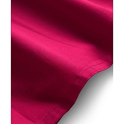 Pine Kids Poplin Woven Half Sleeves Solid Frock With Belt & Pearl Detailing - Dark Pink