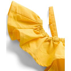 Pine Kids Poplin Woven Sleeveless Solid Dress - Yellow