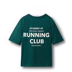 Pine Active Knit Drop Shoulder Half Sleeves T-Shirt with Sports Print - Green