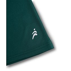 Pine Active Knit Drop Shoulder Half Sleeves T-Shirt with Sports Print - Green