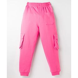 Pine Kids Knit Full Length Lounge Pant with Text Print - Fandango Pink