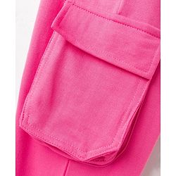 Pine Kids Knit Full Length Lounge Pant with Text Print - Fandango Pink