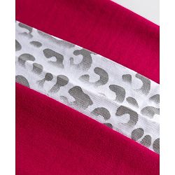 Pine Kids Knit Full Length Lounge Pant with Cheetah Printed Tape Detailing-  Persian Red