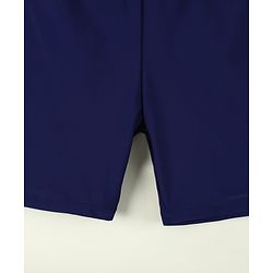 Pine Active Sea Life Printed Swimming Trunk & Cap - Navy Blue