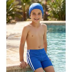Pine Active Solid Swimming Trunk With Cap - Blue