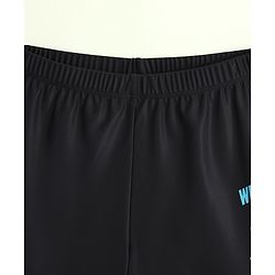 Pine Kids Swimming Trunks with Text Print - Black