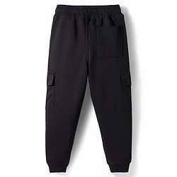 Pine Kids Knit Full Length Solid Colour Lounge Pant - Black