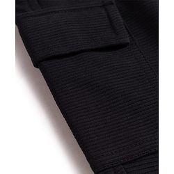 Pine Kids Knit Full Length Solid Colour Lounge Pant - Black