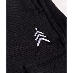 Pine Kids Knit Full Length Solid Colour Lounge Pant - Black