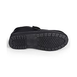 Pine Kids Velcro Closure Solid Colour School Shoes - Black