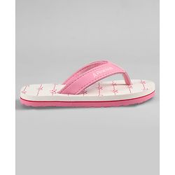 Pine Kids Slip On Bow Printed  Flip Flops - Pink