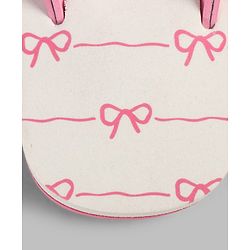 Pine Kids Slip On Bow Printed  Flip Flops - Pink