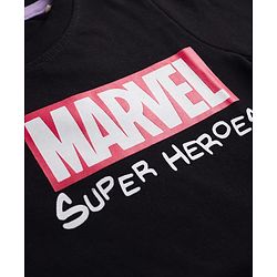 Pine Kids Marvel 100% Cotton Knit Half Sleeves T-Shirt With Avengers Front & Back Print - Black
