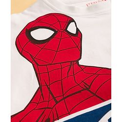 Pine Kids Marvel Terry Knit Drop Shoulder Full Sleeves T-Shirt & Lounge Pant Set with Spiderman Graphic - Multicolor