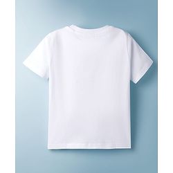 Pine Kids Disney Single Jersey Knit Half Sleeves T-Shirt with Mickey Mouse & Friends Graphic - White
