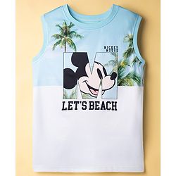 Pine Kids Disney Single Jersey Knit Sleeveless Tank T-Shirt with Mickey Mouse Graphic - Multicolor