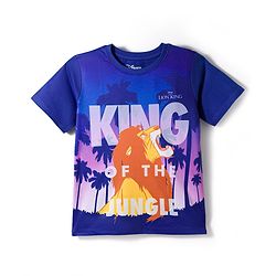 Pine Kids Disney Single Jersey Knit Half Sleeves T-Shirt With Lion King Graphics - Blue