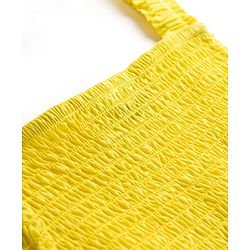 Pine Kids 100% Cotton Woven Sleeveless Frock With Floral Embroidery - Yellow