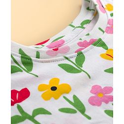 Pine Kids 100% Cotton Knit Sleeveless Floral Printed Top - Multicolour