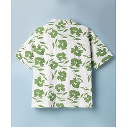 Pine Kids Cotton Knit Half Sleeves Shirt With Floral Print - Multicolor