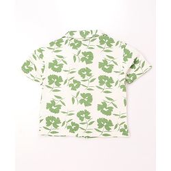 Pine Kids Cotton Knit Half Sleeves Shirt With Floral Print - Multicolor