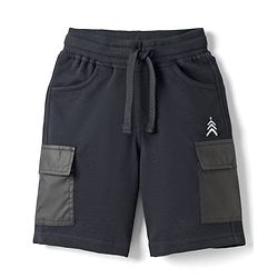 Pine Kids Looper Knit Solid Shorts - Black