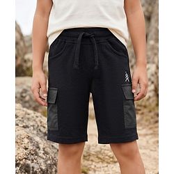 Pine Kids Looper Knit Solid Shorts - Black