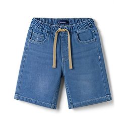 Pine Kids Denim Woven Washed Shorts - Light Blue