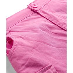 Pine Kids Denim Woven Solid Shorts - Pink