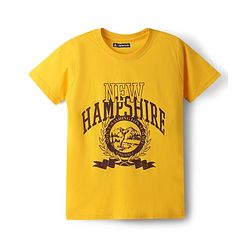 Pine Kids Cotton Knit T-Shirts Graphic Print Round Neck Half Sleeves Multi Colors 5-6 Years Pack of 5