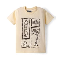 Pine Kids Cotton Knit T-Shirts Graphic Print Round Neck Half Sleeves Multi Colors 5-6 Years Pack of 5
