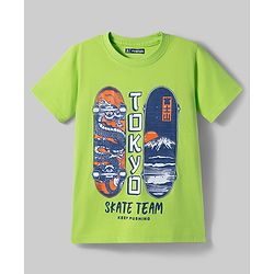 Pine Kids Cotton Knit T-Shirts Graphic Print Round Neck Half Sleeves Multi Colors 4-5 Years
