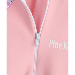 Pine Kids Half Raglan Sleeves Printed Two Piece Swimsuit - Pink